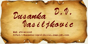 Dušanka Vasiljković vizit kartica